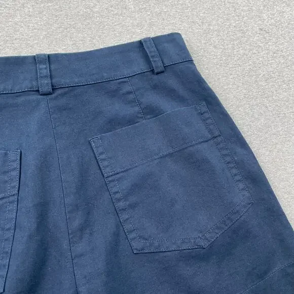 VINCE Shorts Womens 4 Navy Blue Hemp Cotton Coastal Casual Lightweight Summer